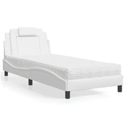 Letto Viana con Materasso Bianco 90x190 cm in Similpelle 3208762