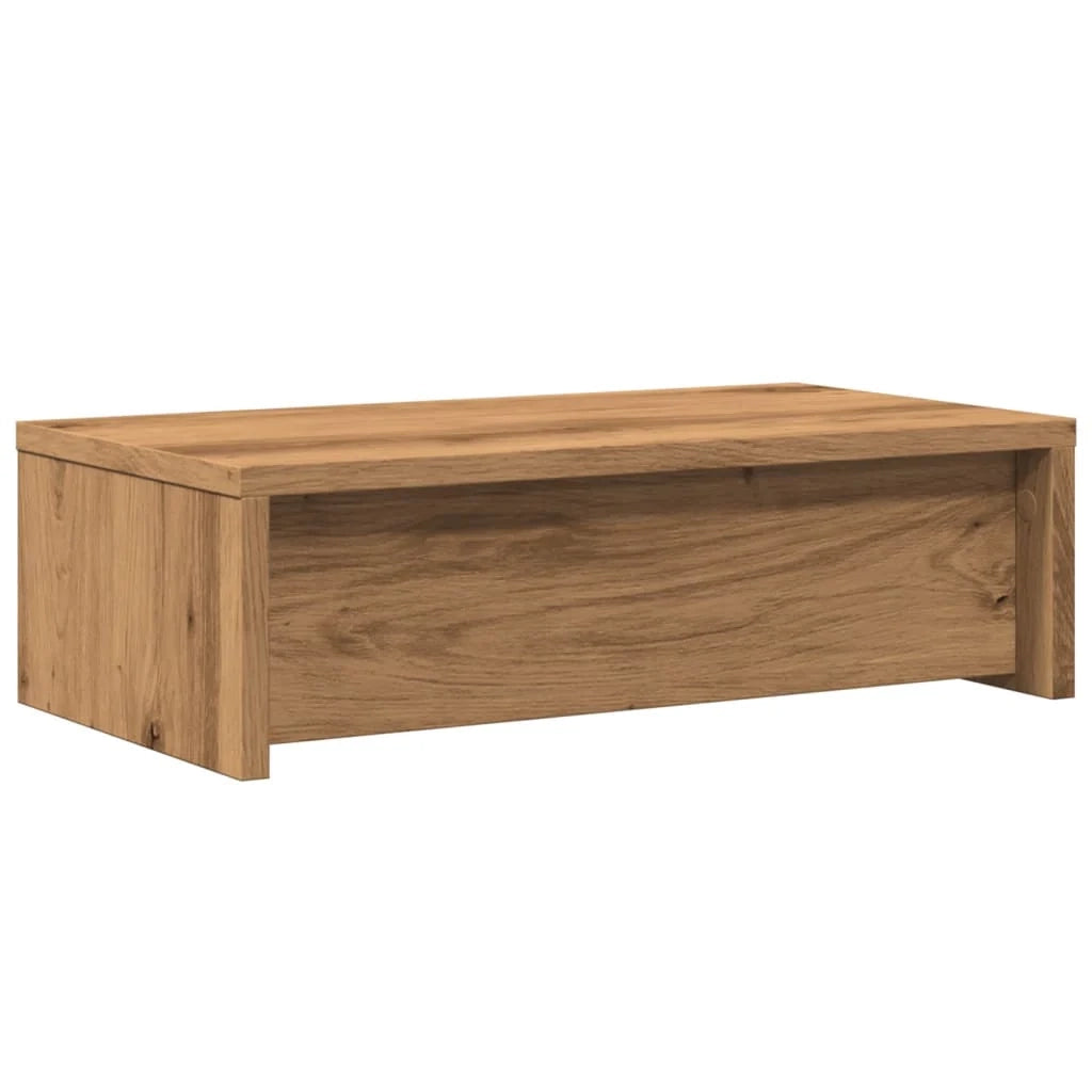 Supporto per monitor mobile da scrivania con cassetti legno ingegnerizzato lavorato a mano marrone 02_0044963