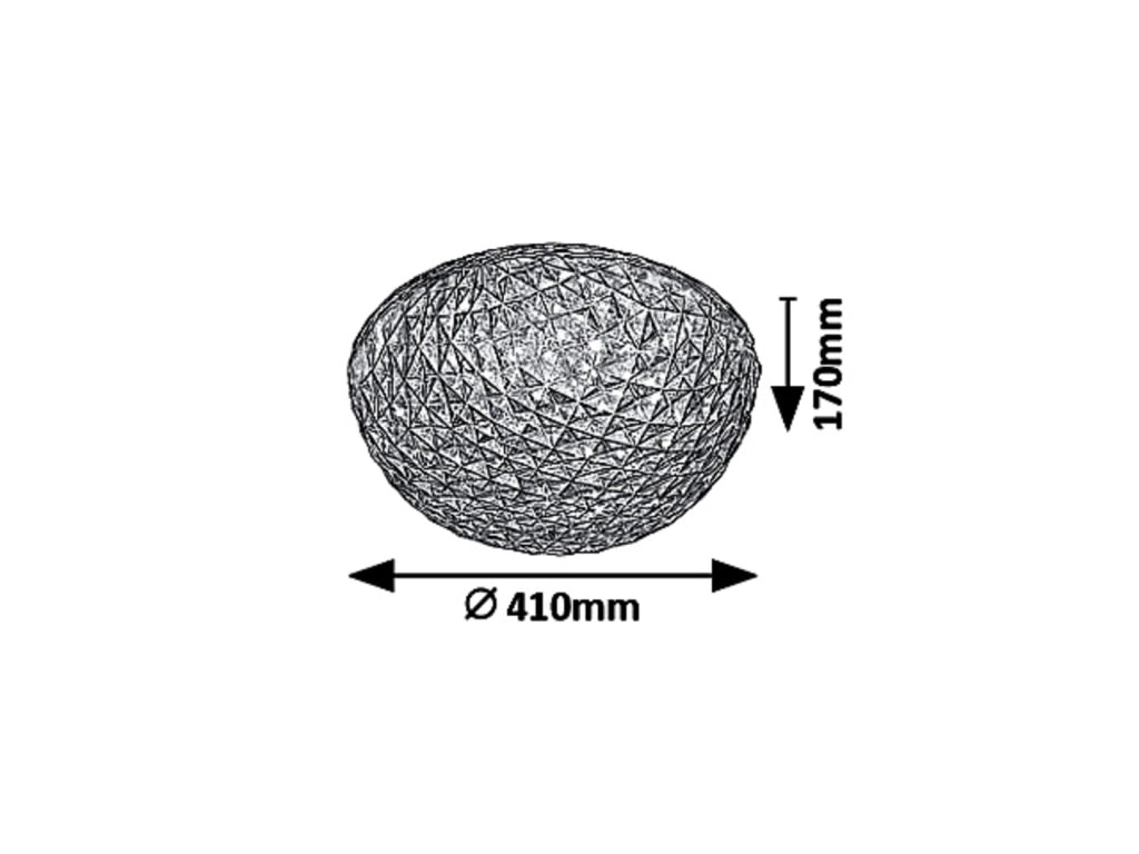 Plafoniera LED Rabalux Jillian tonda 41cm grigia 24W
