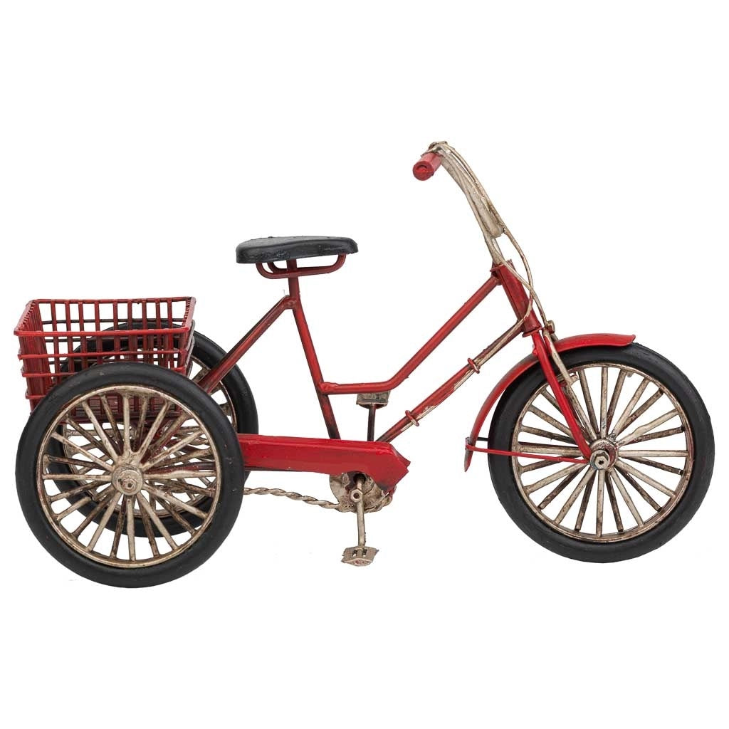 Triciclo in metallo rosso 22x11x14h