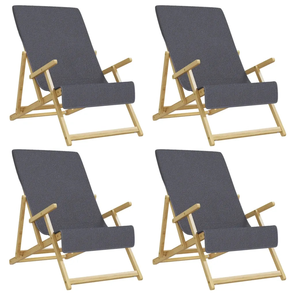 Asciugamani da Spiaggia 4 pz Antracite 60x135 cm Tessuto 400 GSM CFW8480970