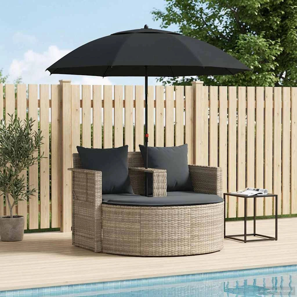 Divano da giardino 8 pz polyrattan Grigio chiaro e grigio scuro 42025901