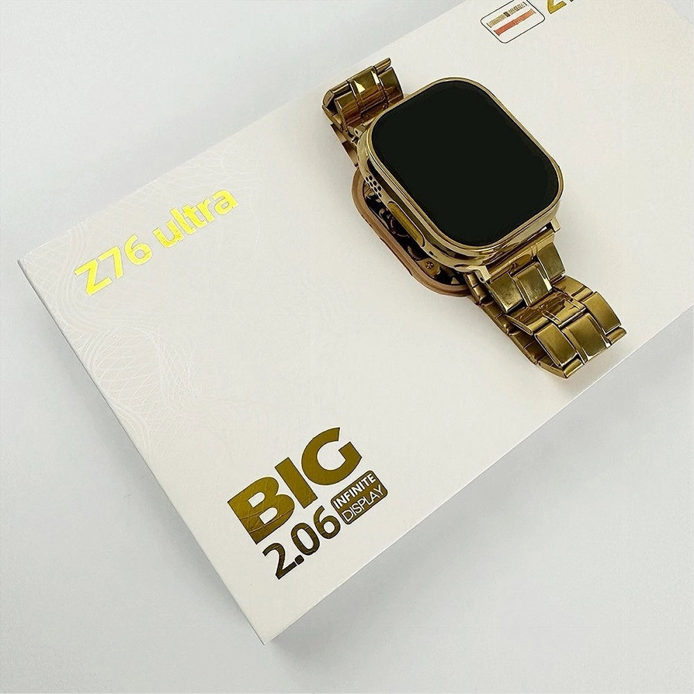Trade Shop - Smartwatch Orologio Intelligente 49mm Luxury Gold Watch Bt5.0 Wireless Z76 Ultra -