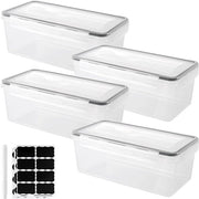 Pasta per contenitori a chiusura ermetica - set di 4 - plastica trasparente - 3,2 litri