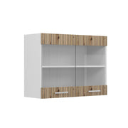 Vicco Mobile da cucina in vetro Rovere artigianale 80 cm