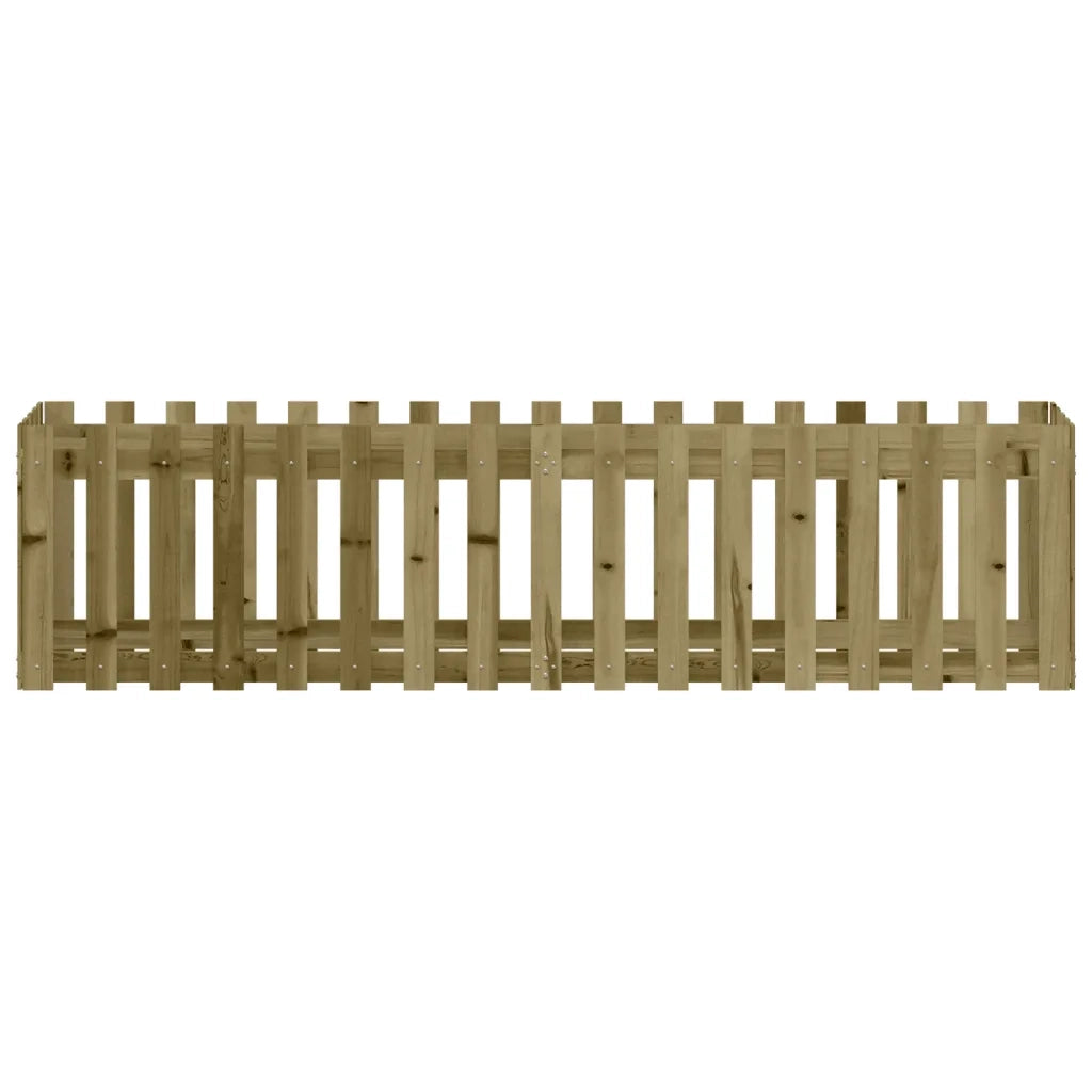Fioriera da Giardino-Vaso da Esterno-Contenitore per Piante Recinzione 200x50x50cm Pino Impregnato