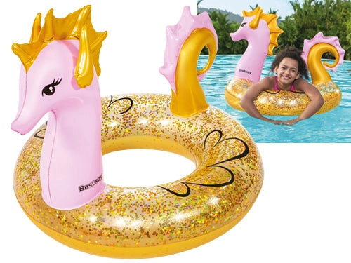 CIAMBELLA GONFIABILE CAV.MAR.GLITTER BESTWAY-36305 115X104 CM