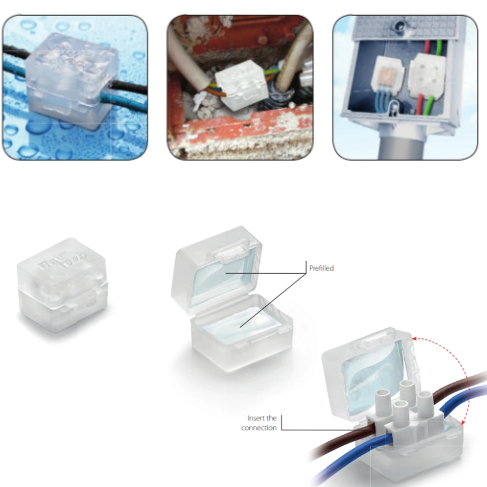 Raytech pascal6mp scatola di giunzione mini gel cover pascal 38x30x26mm ipx8