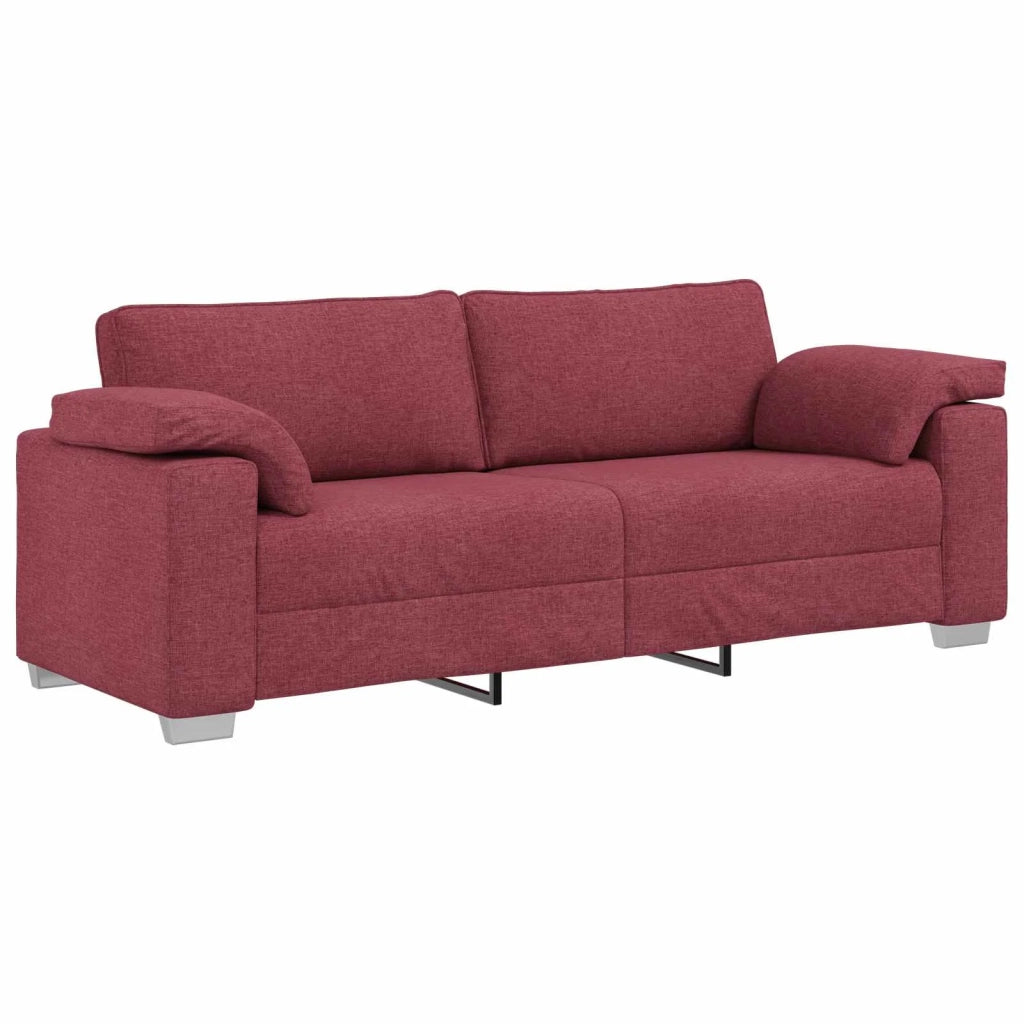 Divano 2 pcs Rosso Vino 219 x 80 x 82 cm Tessuto 3324743