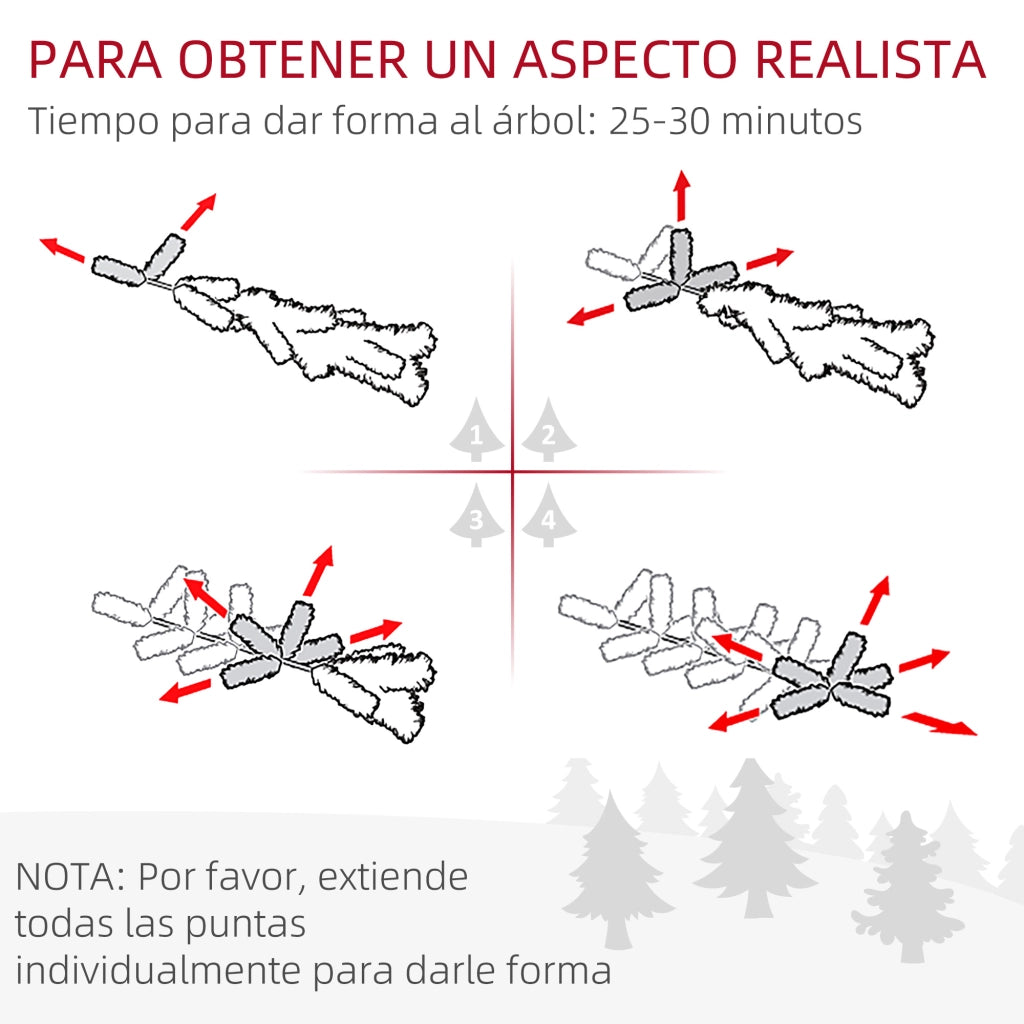 Albero di Natale Stretto ¨C zephmum ¨C Verde, Metallo, 190 cm