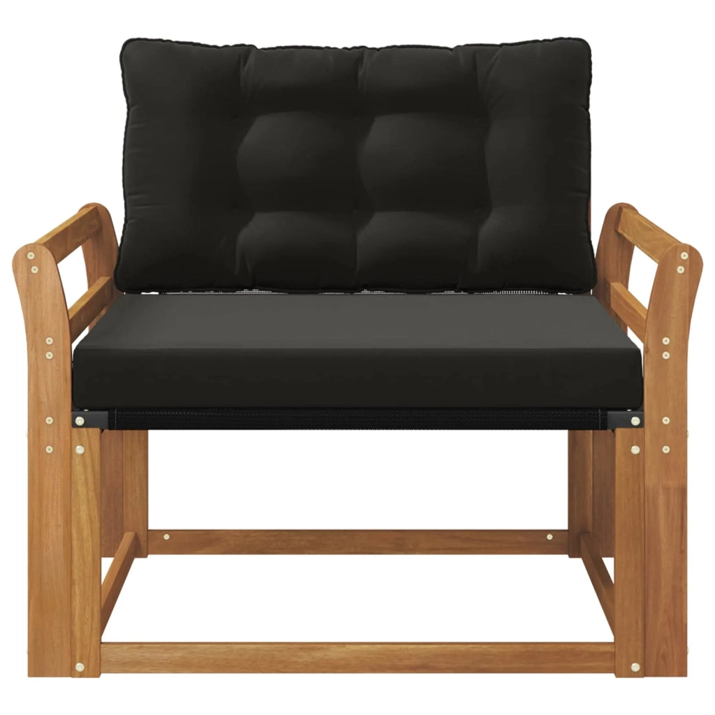 Set di divani da esterno-Sofa da giardino Legno di Acacia Massello e Textilene 759156