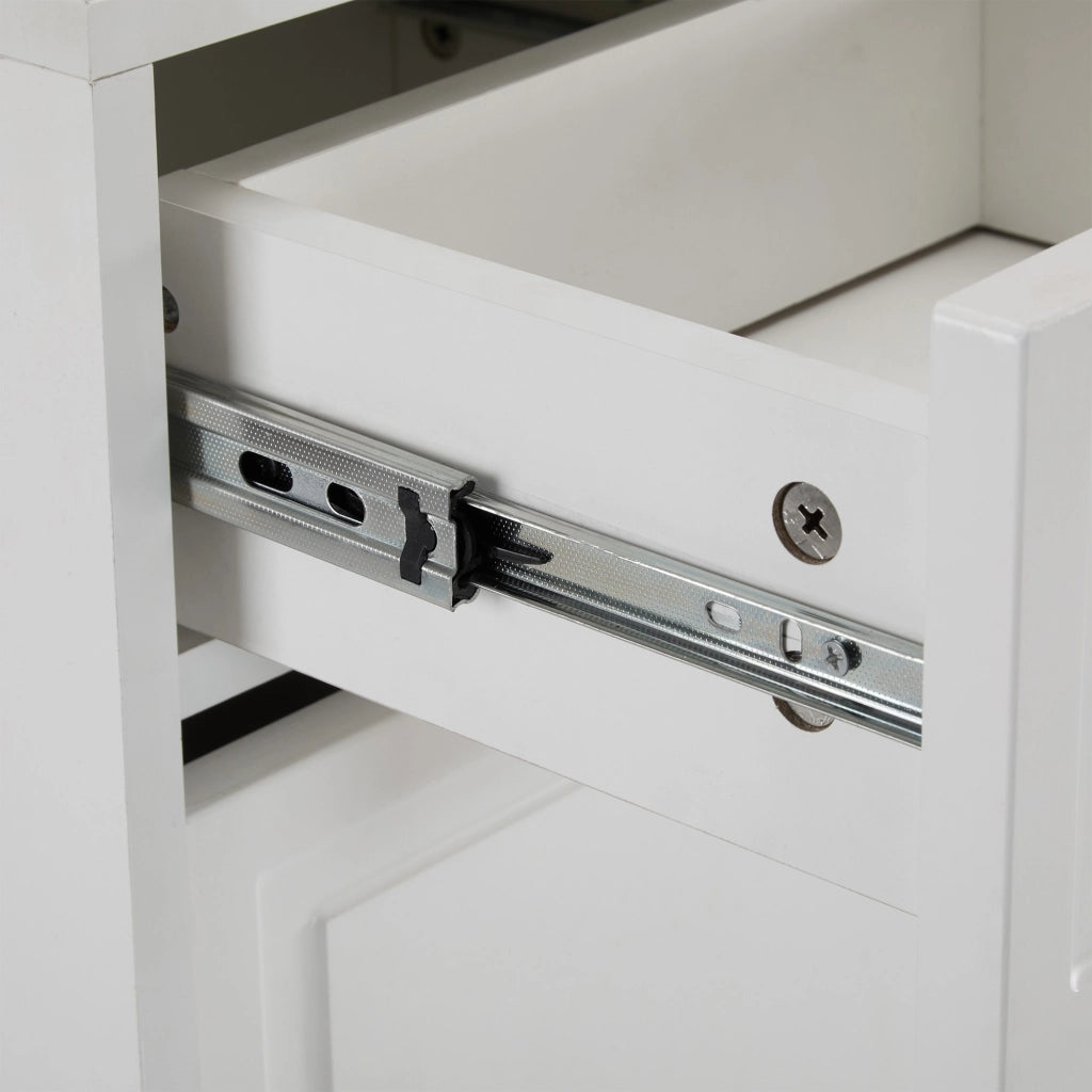 Scarpiera con 2 cassetti e ripiani regolabili - per ingresso - in MDF e truciolare - 120×24×107 cm - bianco
