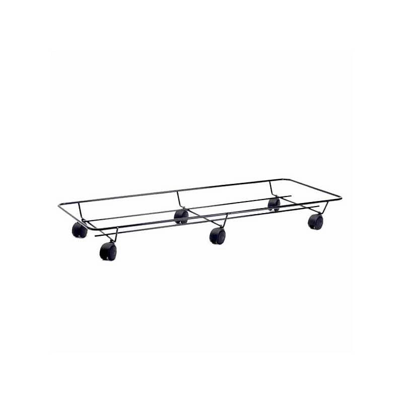 Portavaso Ruote Rettangolare Nero 56X28 Buzzi