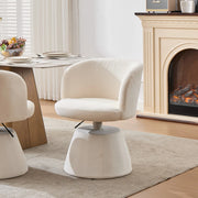 Sgabello da Bar Regolabile Girevole 360¡ã ¨C MINIMAL ¨C Velluto Beige Crema, Seduta Imbottita