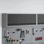 Mobile per attrezzi Nero e Grigio 100 x 25 x 35 cm 4103479