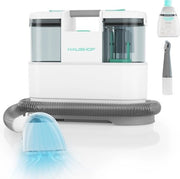 Apparecchio per pulire tappeti - Incl. 2 accessori di installazione - Pulitore di macchie 1,5L serbatoio acqua - Aspiratore acqua e polvere 450W - Bianco