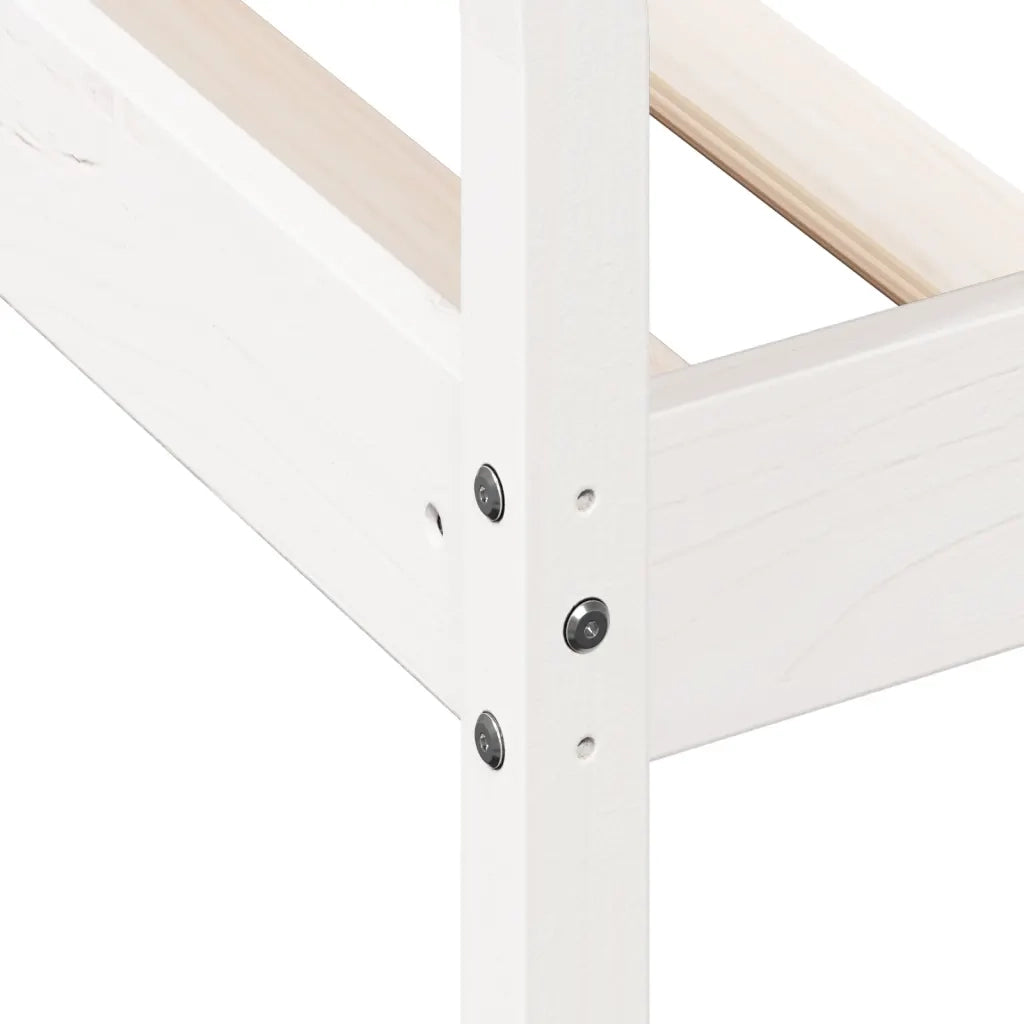 Dormeuse senza Materasso-Divano Letto-Struttura Letto Bianca 90x200 cm Legno Massello Pino 747518