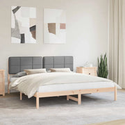 Letto con Testiera Rivestita Grigio chiaro 180 x 200 cm 877959
