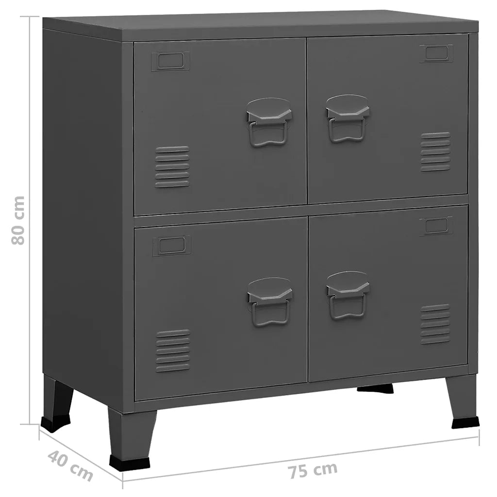Classificatore Industriale Antracite 75x40x80 cm in Acciaio 339627