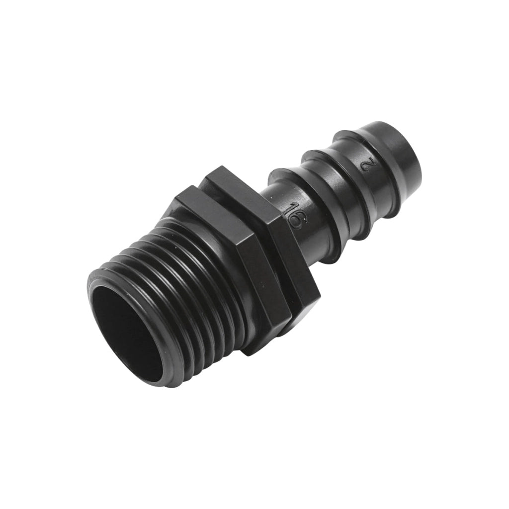 Raccordo per tubo di gocciolamento D16 mm con filettatura esterna 1/2 per tubo e tubo di irrigazione