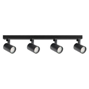Plafoniera 4 faretti nera GU10 10W Polux LYNX 328717