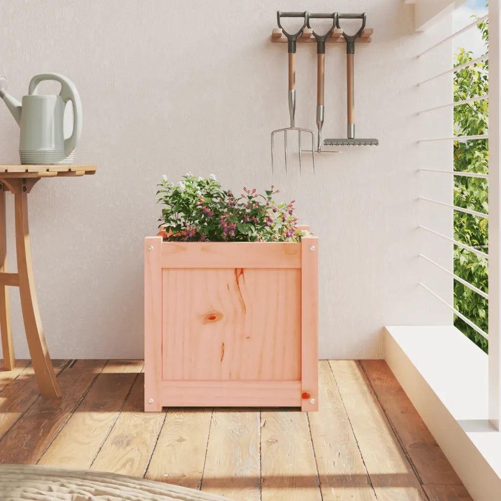 Fioriera | Cassetta per fiori | Vaso da Giardino 40x40x40 cm in Legno Massello di Douglas