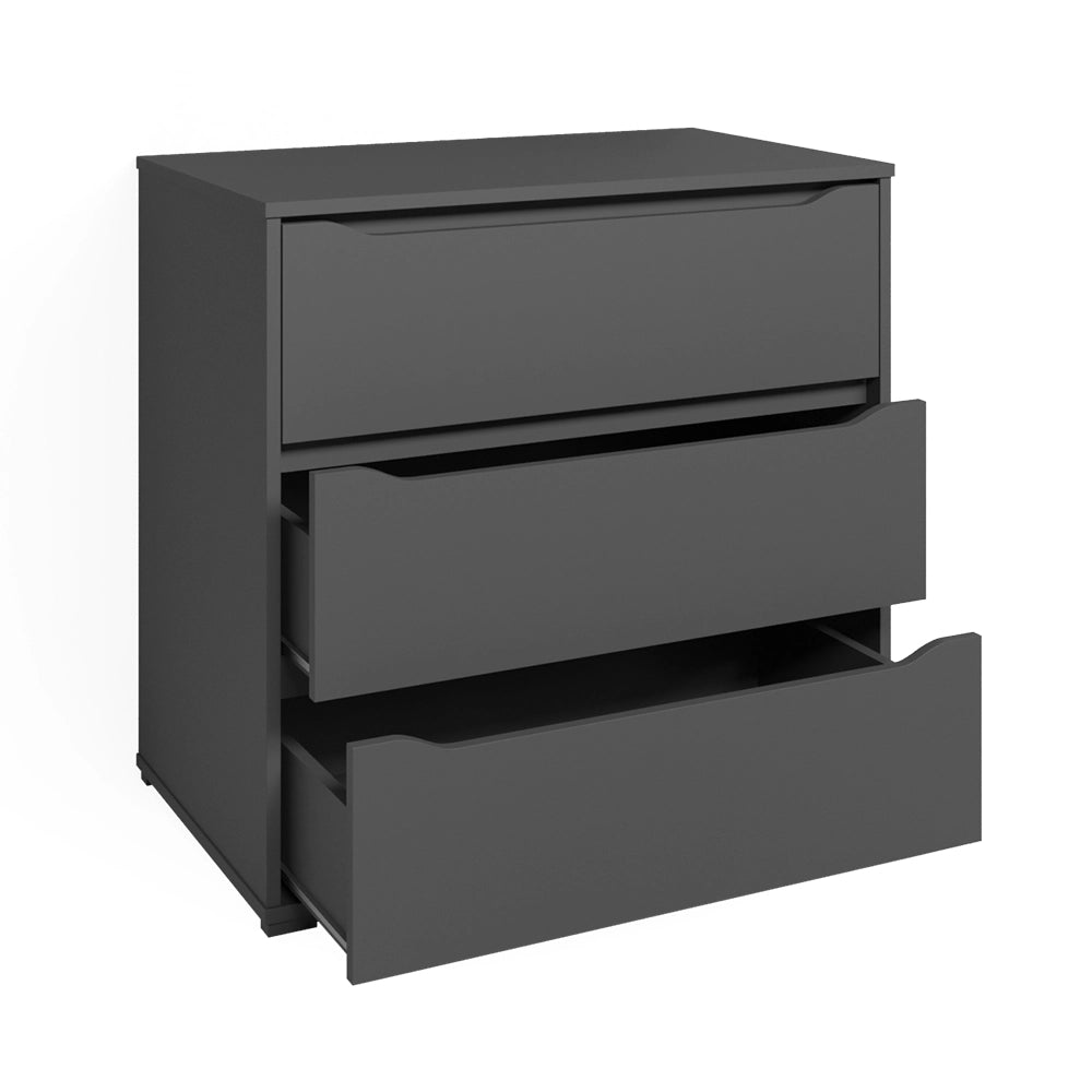 Vicco Cassettiera per camera da letto Antracite 48 x 77.6 cm con 3 cassetti