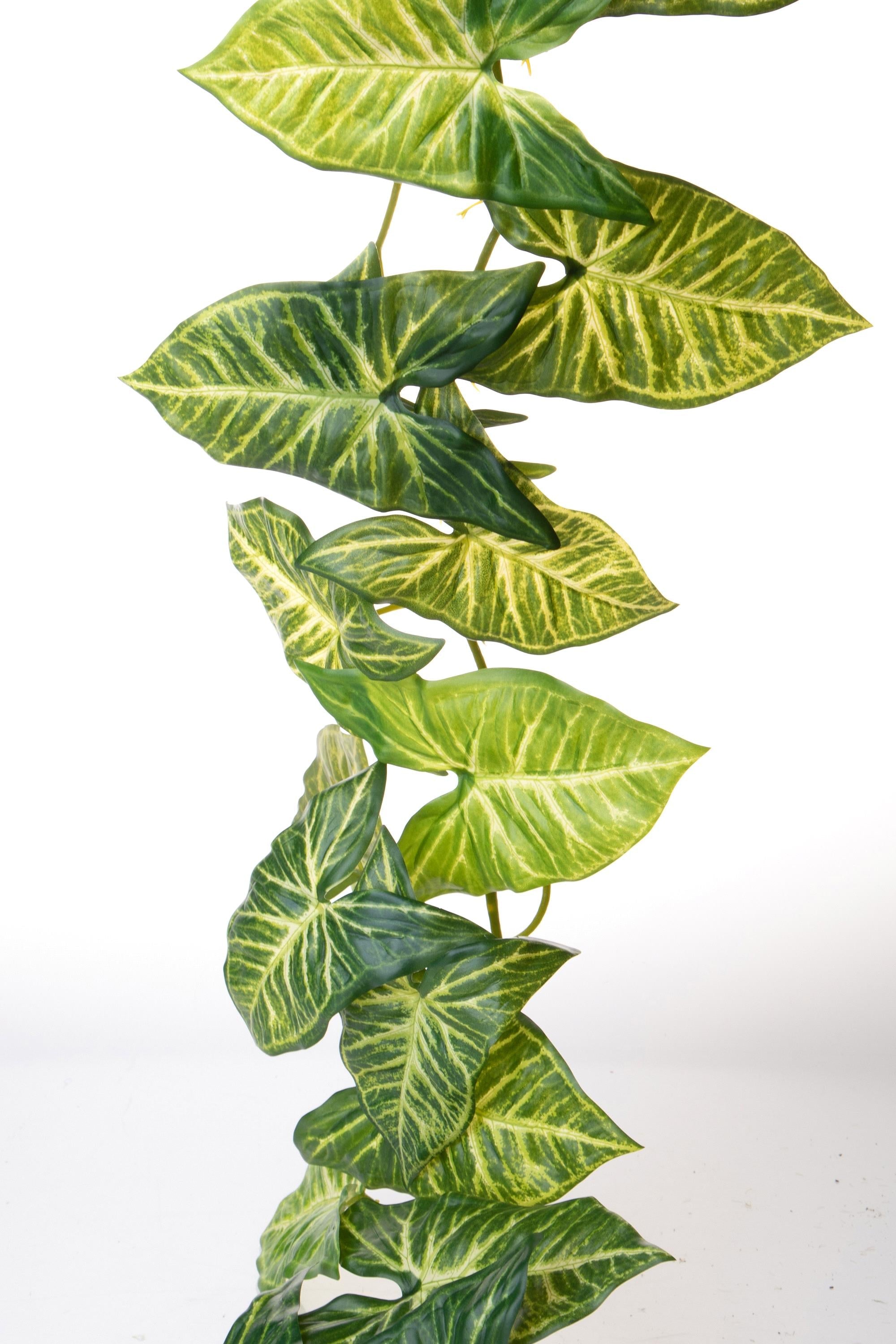 Set 2 Ghirlande 130 cm Syngonium 24 Foglie Real Touch