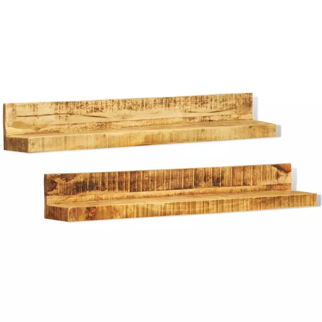 Set di 2 scaffali/armadietti/mobili da parete in legno massello 2702085/2