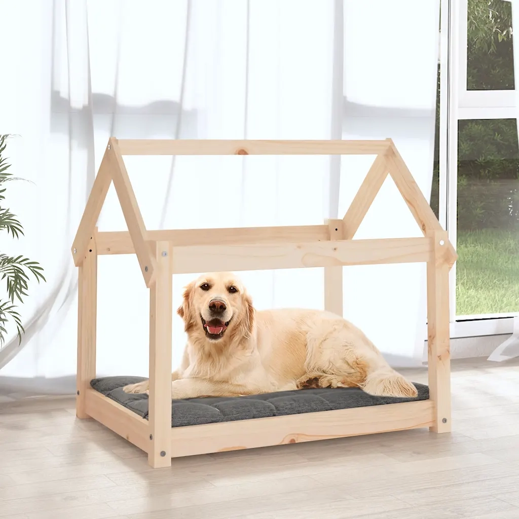 Cuccia per Cani 81x60x70 cm in Legno Massello di Pino 822207