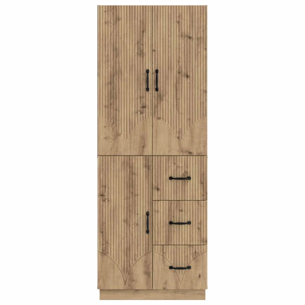 Set di armadi 2 pcs Rovere Artigianale Legno ingegnerizzato