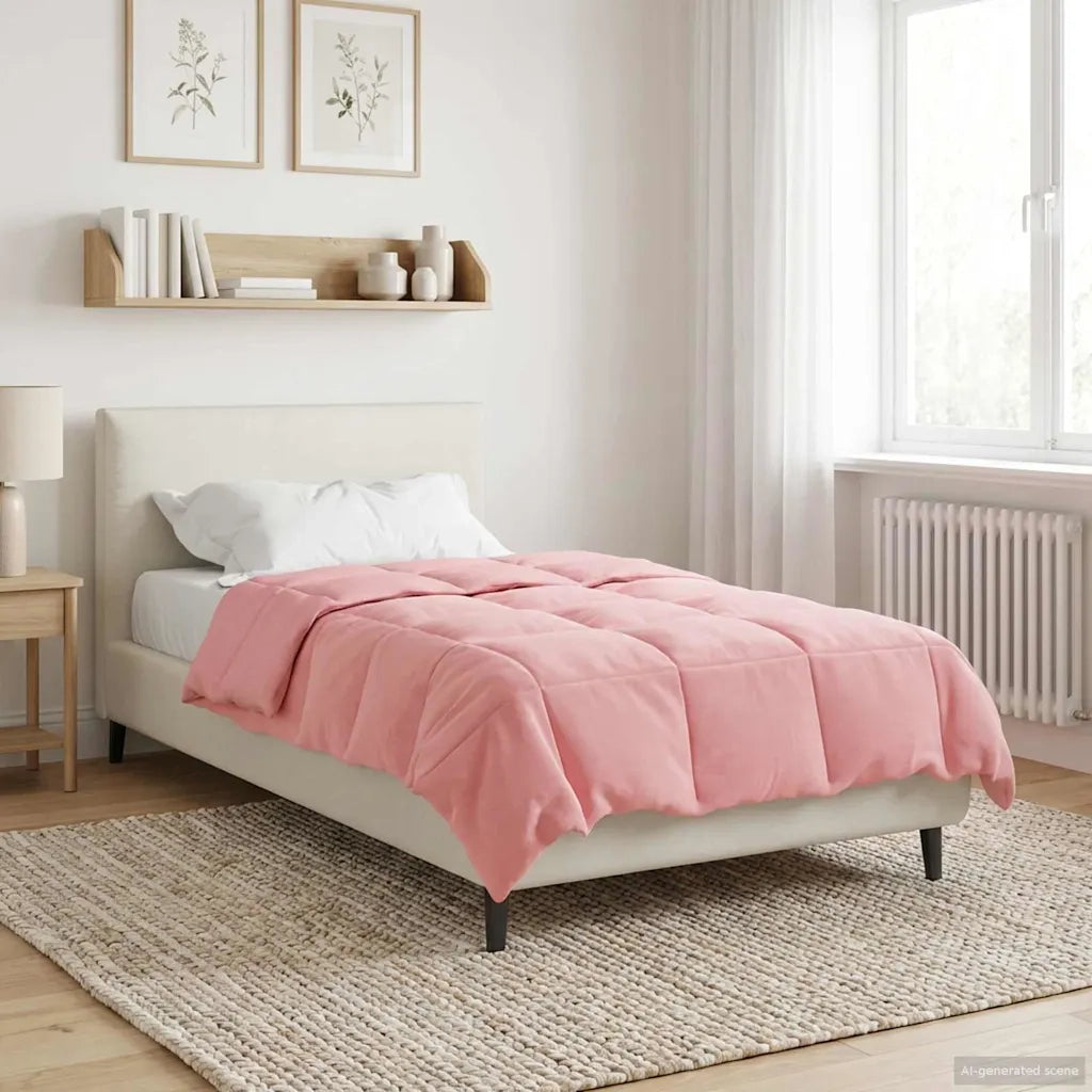 Duvet Estivo Trapuntato Rosa 155 x 220 cm Microfibra 42025948