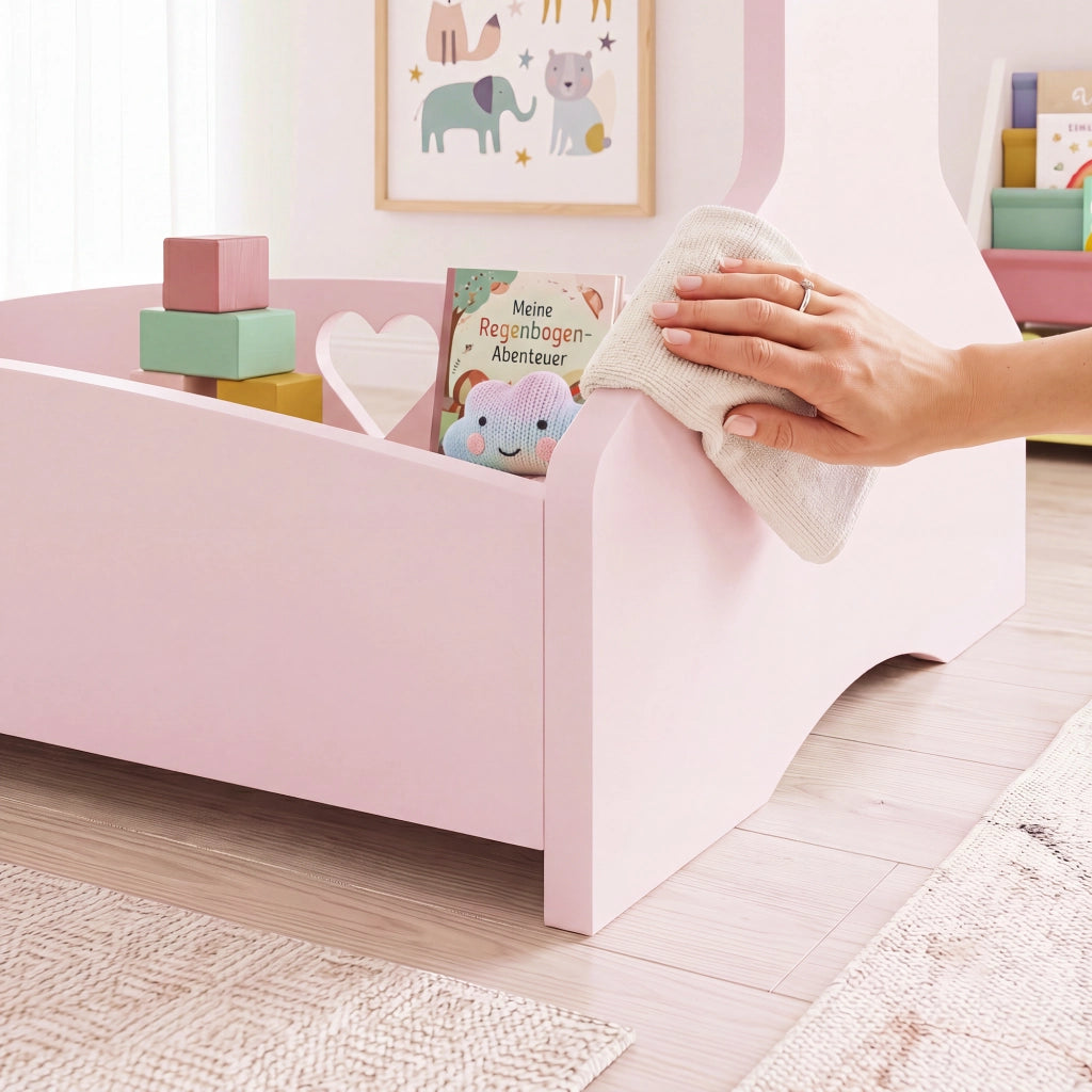 Appendiabiti da Terra Haandsvanssad per Cameretta 126x73x43 cm - Rosa [en.casa]