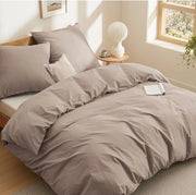Set di lenzuola 220 x 240 cm - Coprimaterasso 200 x 200 cm - Cotone - 3 pezzi - Cuscini 80 x 80 cm - Certificato Oeko-Tex