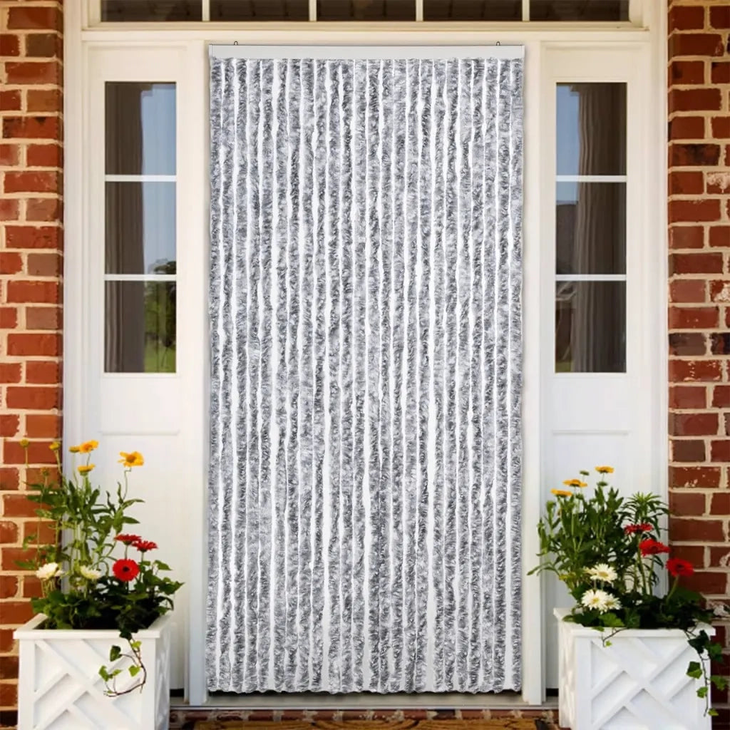 Zanzariera Bianco e Grigio 100x220 cm Ciniglia CFW3241320