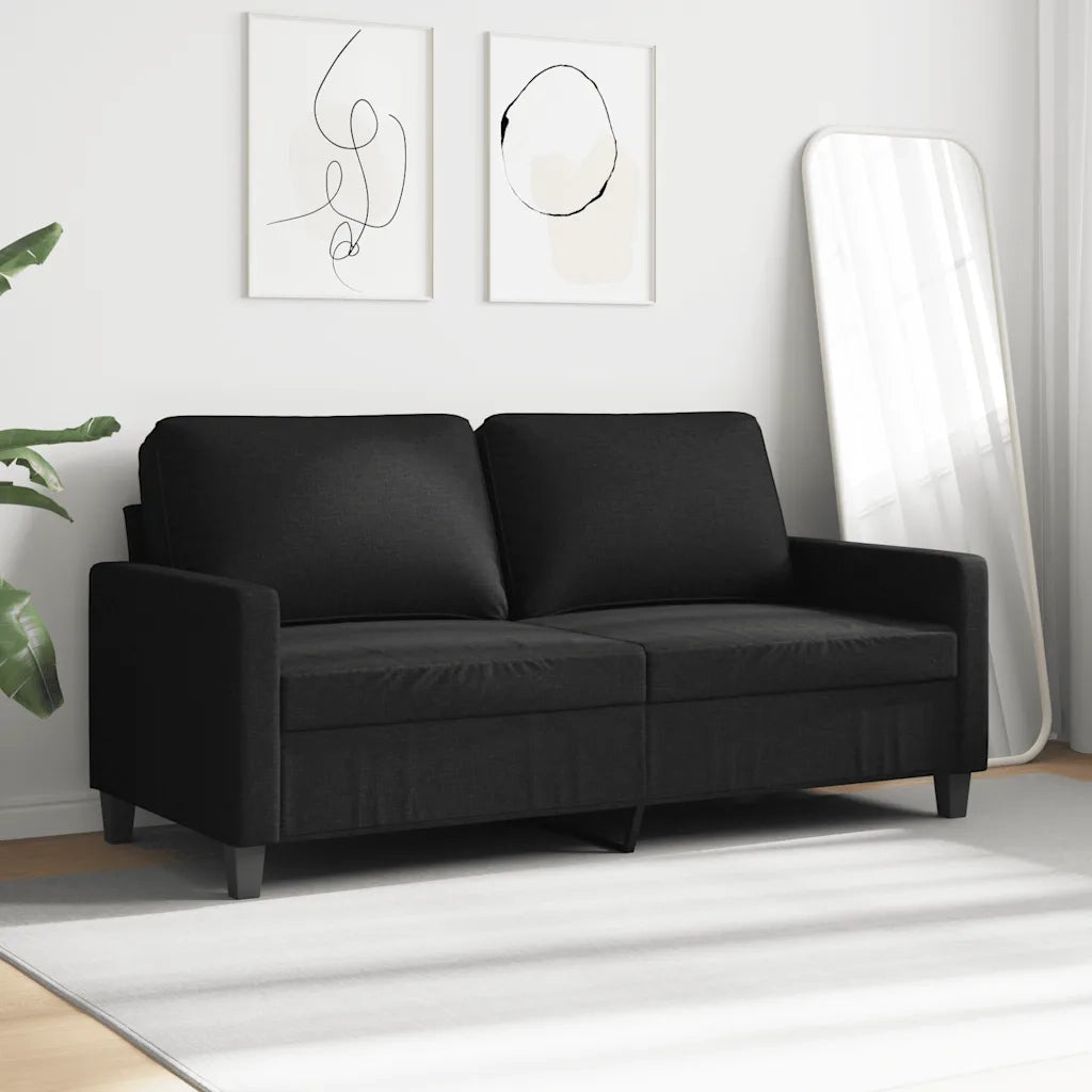 Divano a 2 Posti Nero 120 cm in Tessutocod mxl 82746