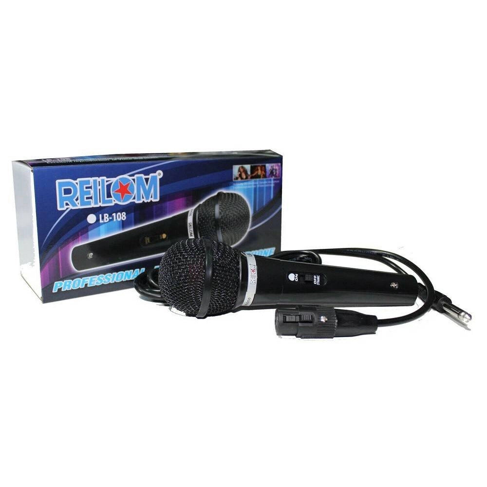 Trade Shop - Microfono Dinamico Unidirezionale Con Cavo Mono 2mt Karaoke Stereo Lb-108 -
