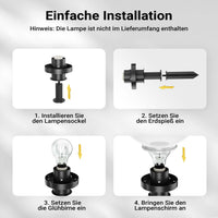 Sfera luminosa per esterno Ø30 cm Lampada da giardino con picchetto IP44 40 W Attacco E-27