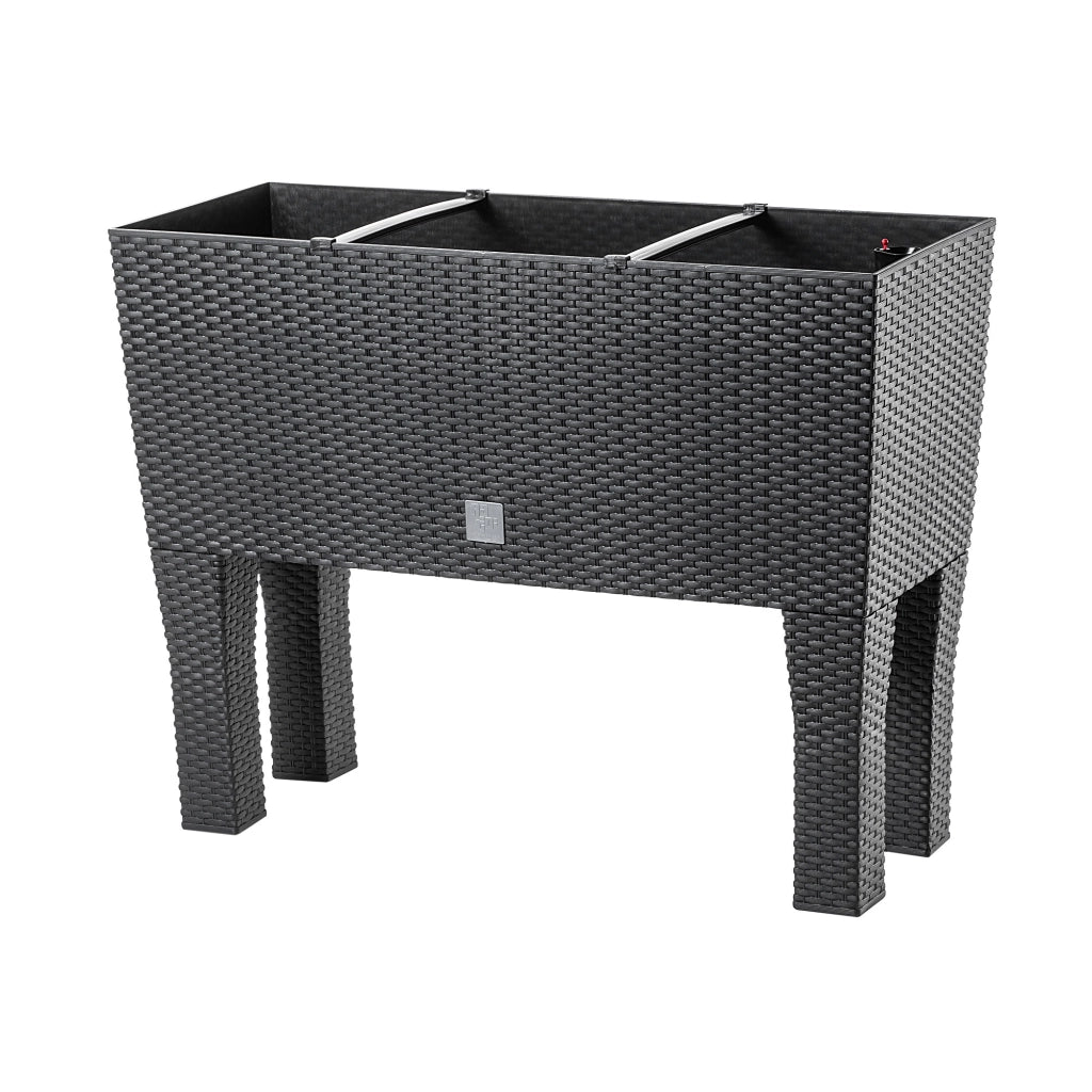 Vaso da giardino KADAX con fioriera interna su gambe, colore antracite, 60 cm.