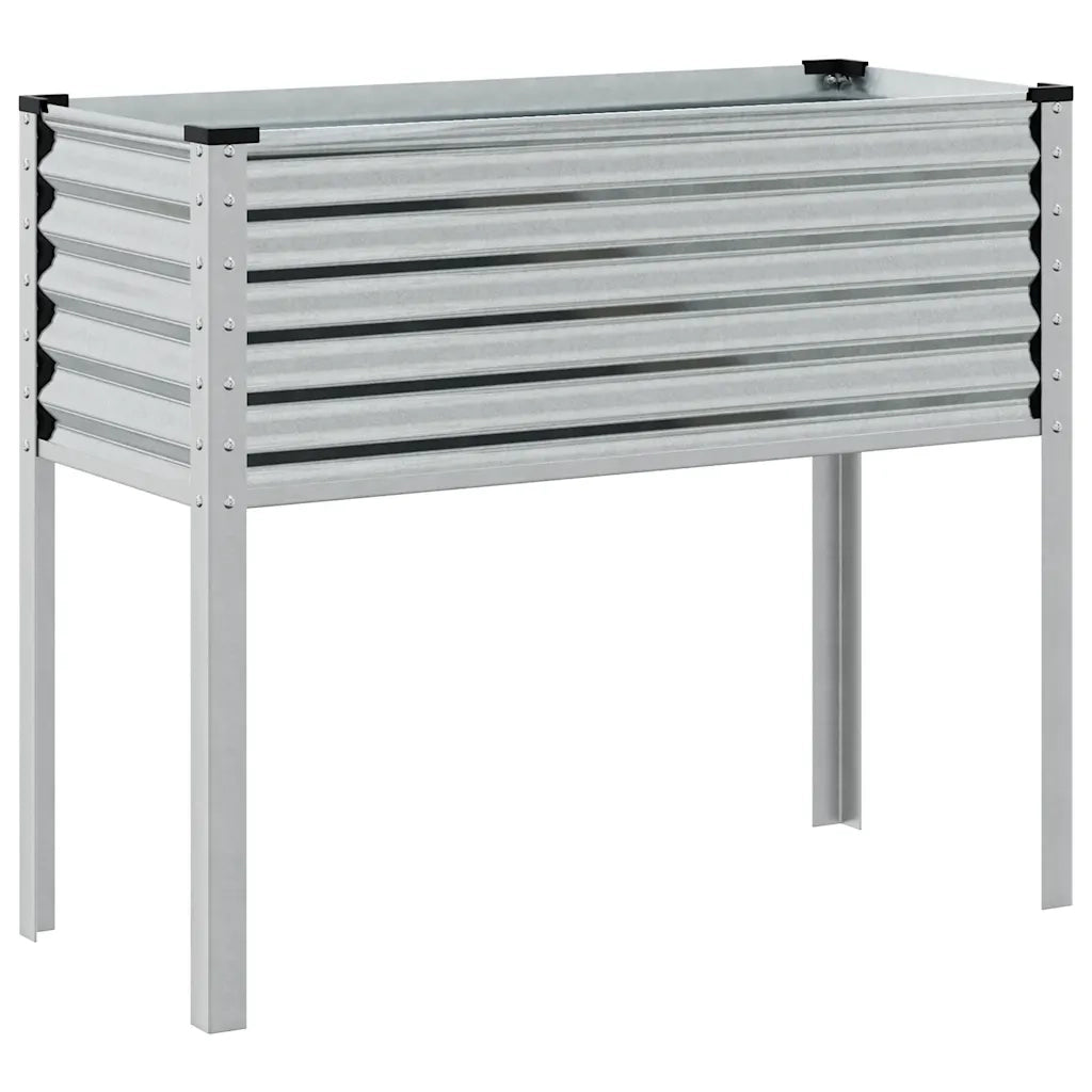Fioriera da giardino 100x45x90 cm in acciaio zincato 4008973