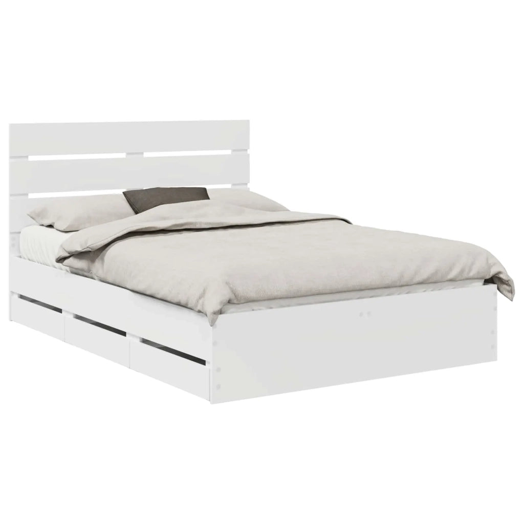 Struttura del letto Bianco 140 x 190 cm Legno Ingegnerizzato 3411833