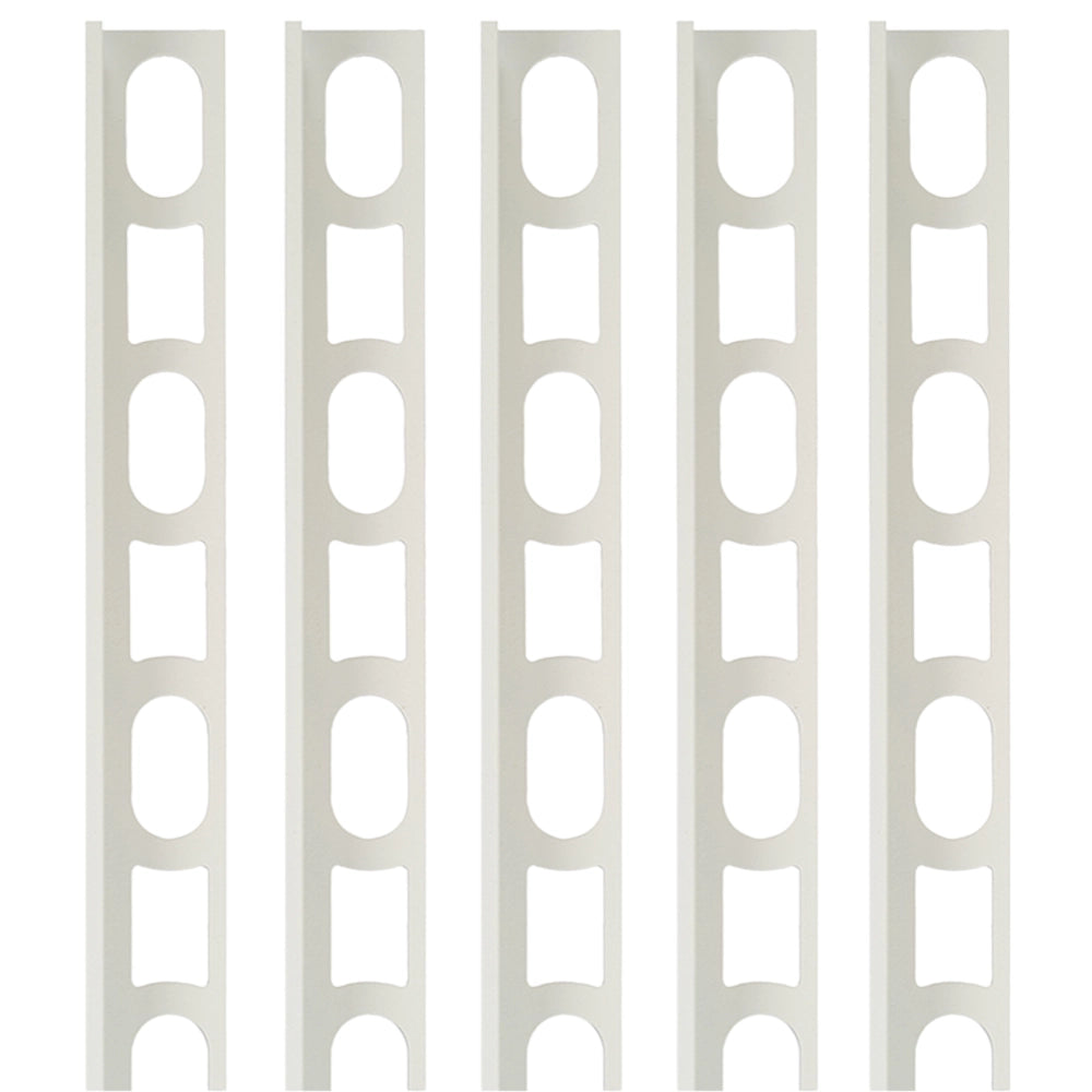 Profili in alluminio verniciato colore bianco 100 a l per finitura parete proangle *** pezzi 5 pz, confezione 1