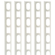 Profili in alluminio verniciato colore bianco 100 a l per finitura parete proangle *** pezzi 5 pz, confezione 1