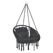 Amaca rotonda con cuscino sedia sospesa diametro seduta 60 cm nera 03_0006060