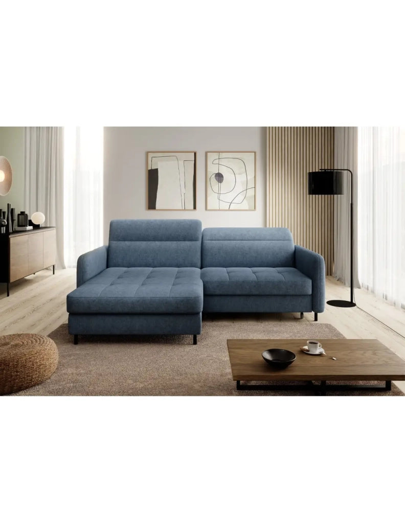 Divano ad angolo collezione GOUMSI colore Blu scuro mélange