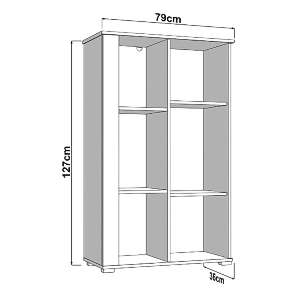Mobile Espositore Farra, Vetrina 4 Ripiani, 79x36x127h cm Bianco Crema