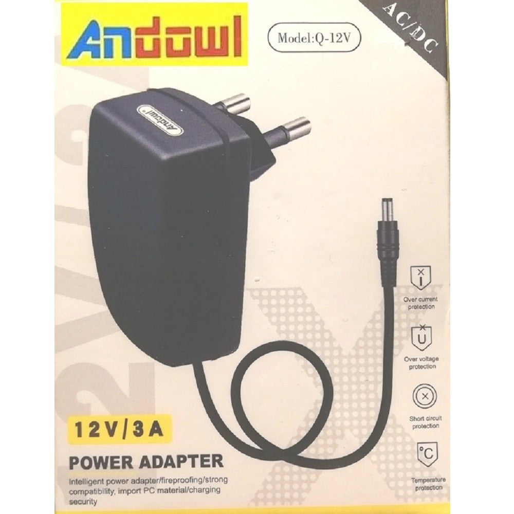 Trade Shop - Alimentatore Universale Stabilizzato Adattatore Alimentazione Ac/dc 12v 3a Q-12v -