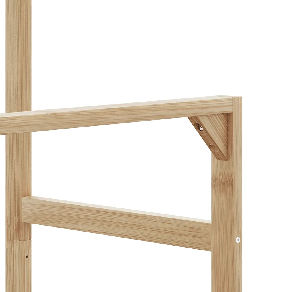 Appendiabiti con Ripiani e Ruote 90x35x155 cm in Bamb¨´ CFW7964375
