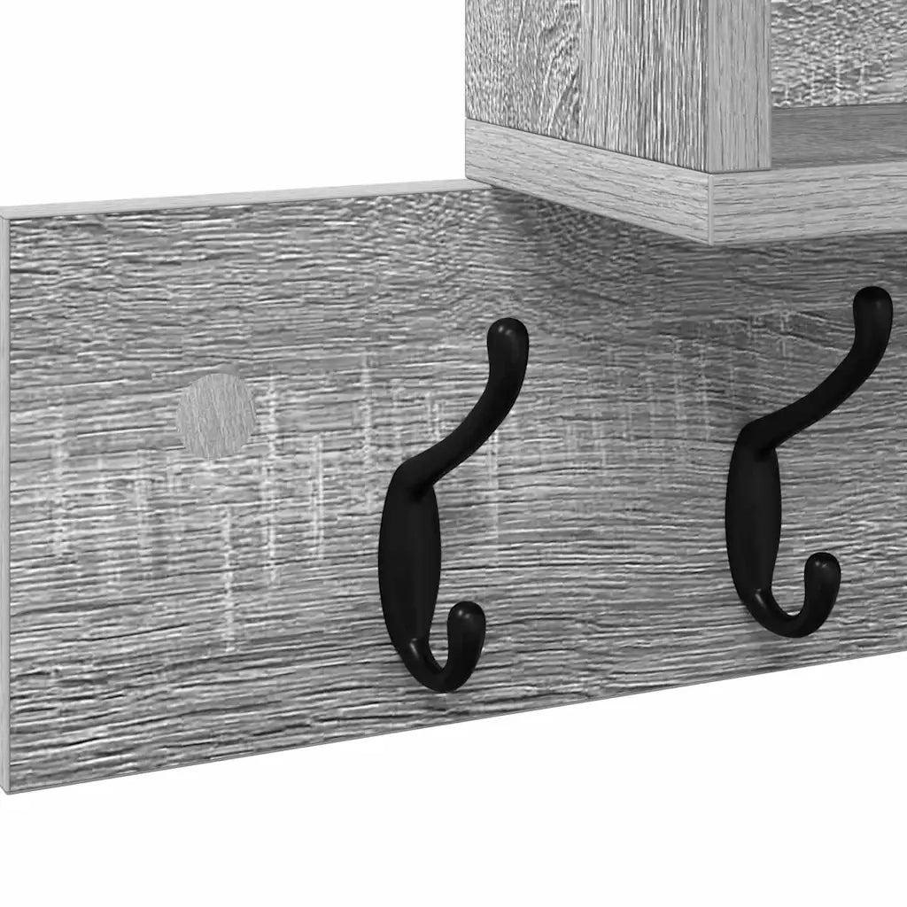 Appendiabiti a muro Grigio Sonoma 100 x 12 x 43,5 cm 874416