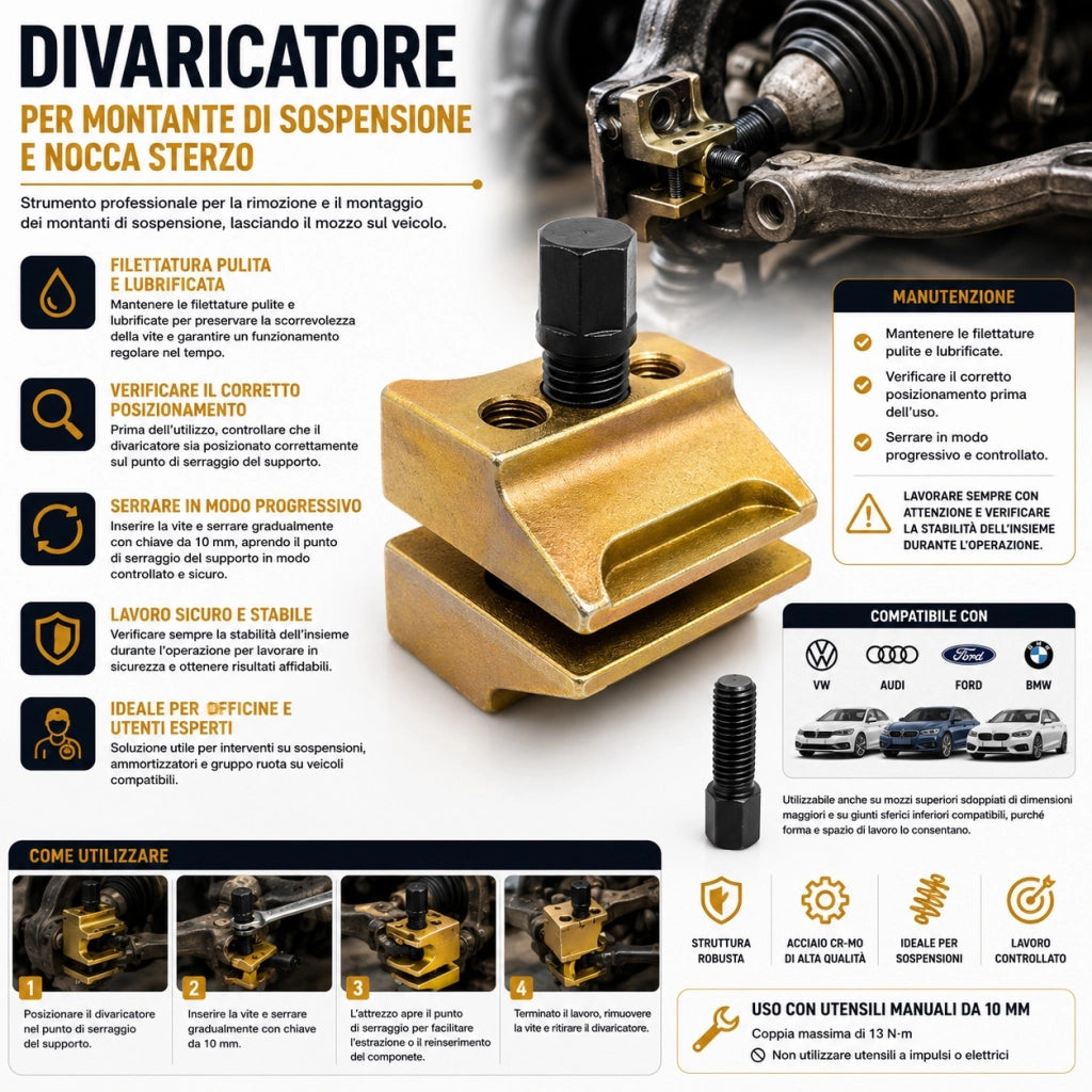 Divaricatore Montante Sospensione Divaricatore Per Noche Sterzo CR-MO FS15924